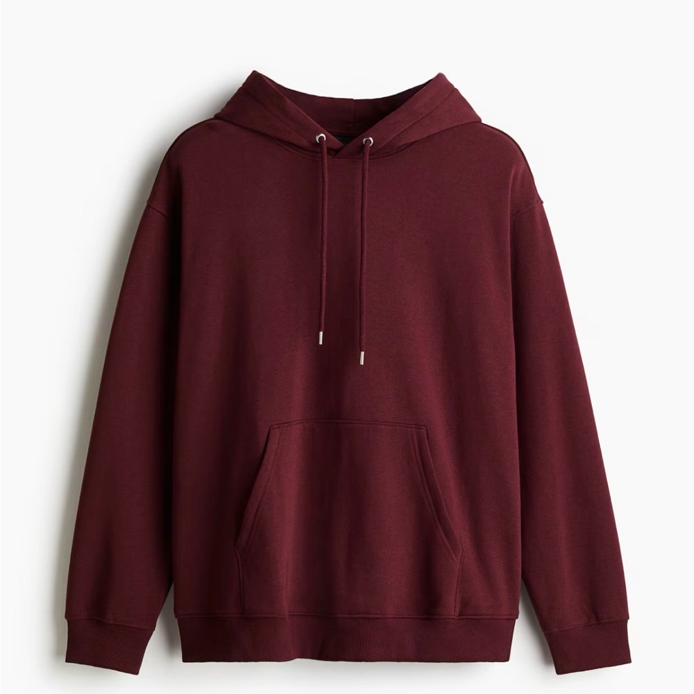 H&M Men's Burgundy Hoodie